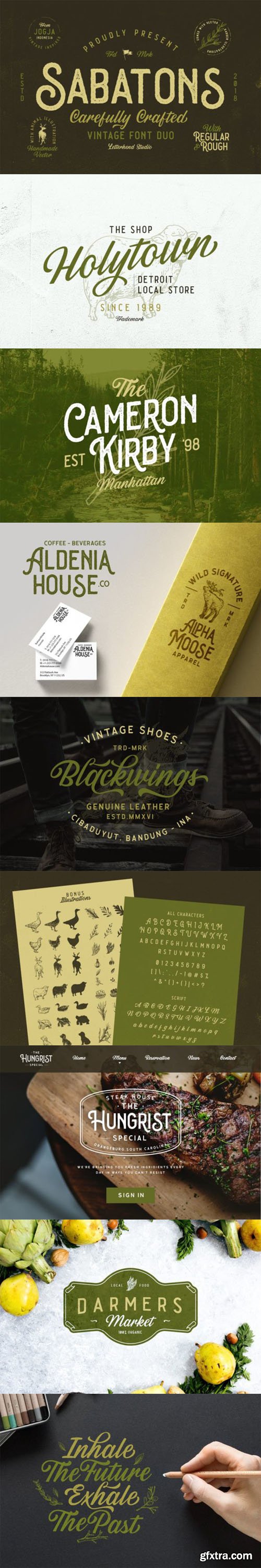 Sabatons - Vintage Font Duo