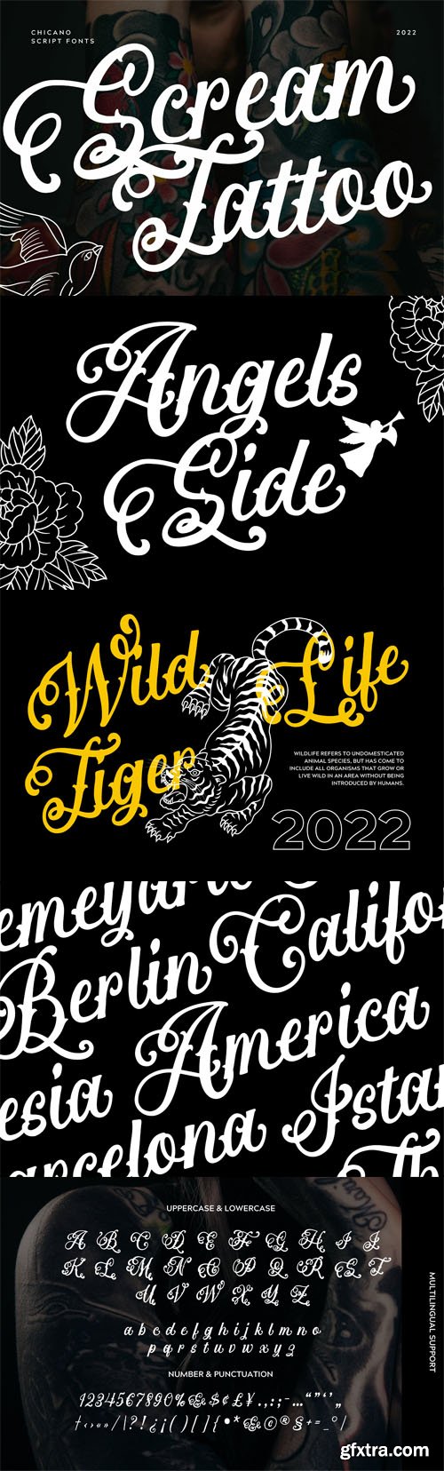 Scream Tattoo - Script Font