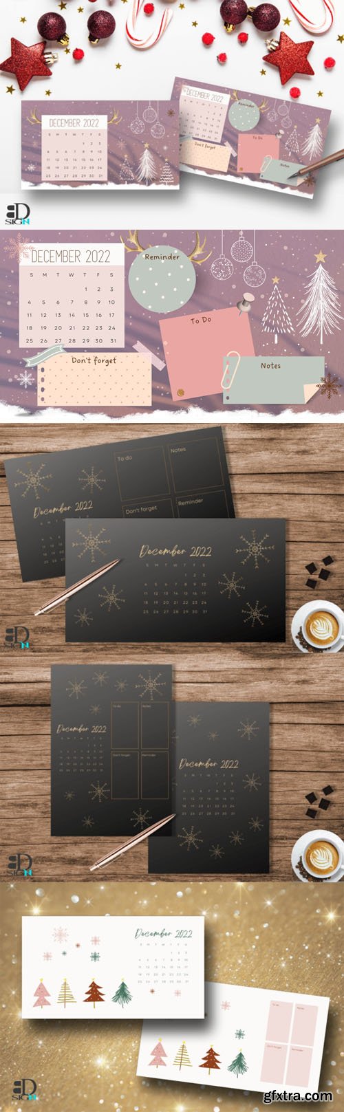 December 2022 Calendars & Planner Pages Templates