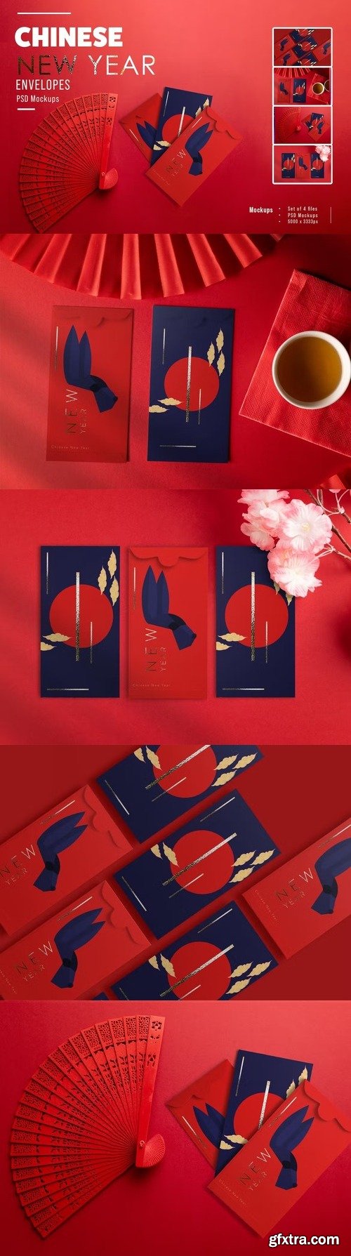 Chinese New Year Envelope Mockups