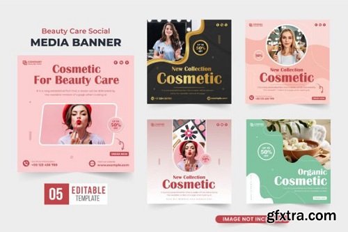 Cosmetic Sale Discount Template Vector