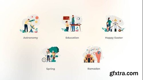 Videohive Spring - Flat concept 41961040
