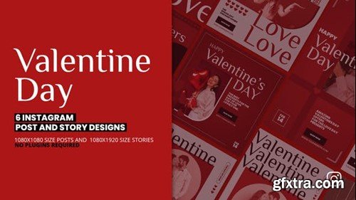 Videohive Valentine's Day Instagram Posts And Stories Promotion 41823532