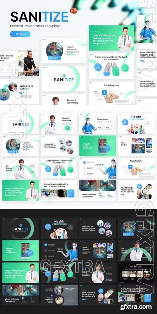 Sanitize Medical PowerPoint Template ART77MG