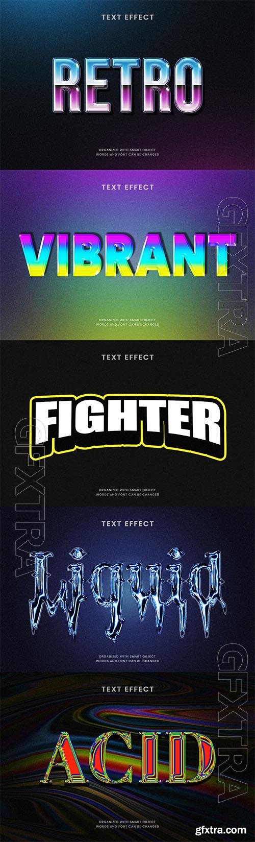 Psd style text effect editable set vol 9