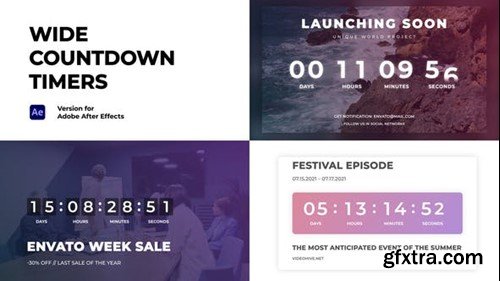 Videohive Wide Countdown Timers 41559877