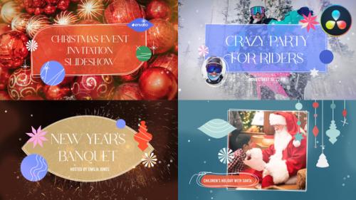 Videohive - Christmas Event Invitation Slideshow | DaVinci Resolve - 41917953 - 41917953