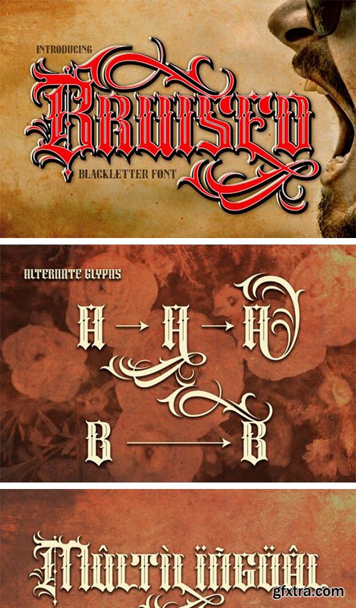 Bruised Font Bruised Font