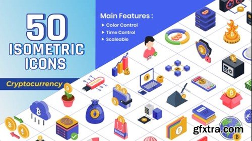 Videohive Isometric Icons - Crypto Currency 41973071