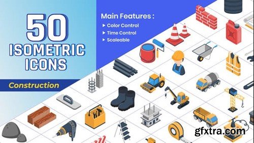 Videohive Isometric Icons - Construction 41972841