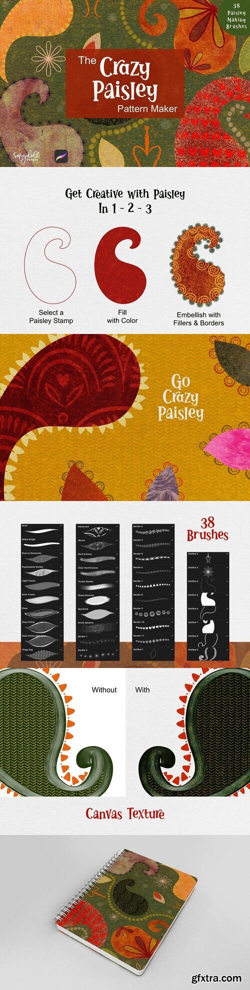 CreativeMarket - The Crazy Paisley Pattern Maker 10845665