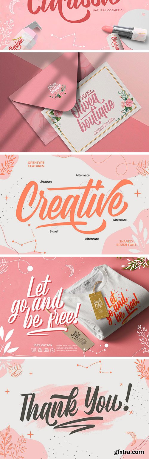 Sharely - Beautiful Brush Font Sharely - Beautiful Brush Font