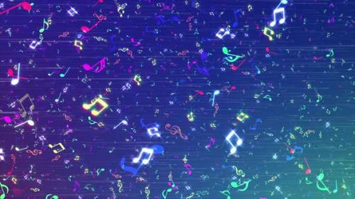 Videohive - 4k Glow Music Notes - 41962918 - 41962918