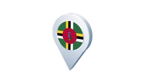 Videohive - Dominica Flag Pin Icon - 41984666 - 41984666