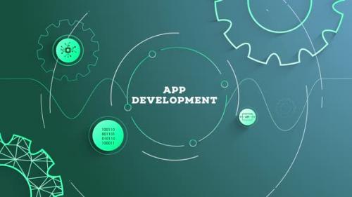 Videohive - Infographic App Development Background Looped - 41987205 - 41987205