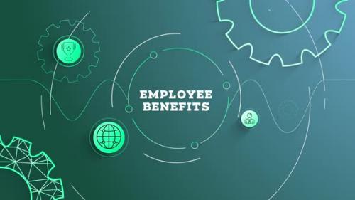 Videohive - Infographic Employee Benefits Background Looped - 41987307 - 41987307