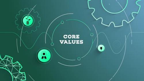 Videohive - Infographic Core Values Background Looped - 41987310 - 41987310