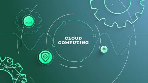 Videohive - Infographic Cloud Computing Background Looped - 41987369 - 41987369