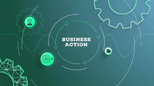 Videohive - Infographic Business Action Background Looped - 41987370 - 41987370