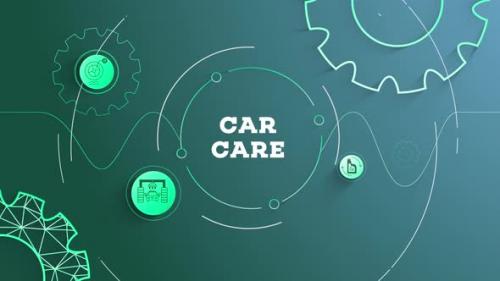Videohive - Infographic Car Care Background Looped - 41987376 - 41987376