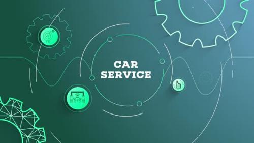 Videohive - Infographic Car Service Background Looped - 41987377 - 41987377