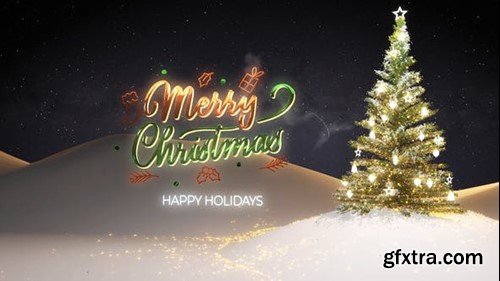 Videohive Night Of Christmas Logo Reveal 41938609