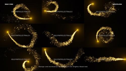 Videohive - Gold Particles Trails 4K - 41961733 - 41961733