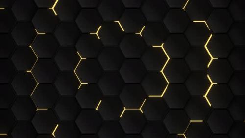 Videohive - Dynamic Hexagons. Abstract 3d background. - 41962239 - 41962239