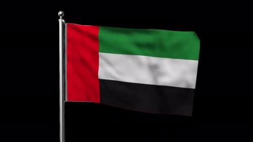 Videohive - Flag of the United Arab Emirates with Alpha Channel - 41962315 - 41962315