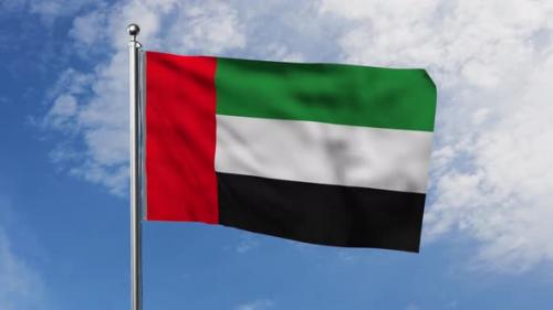 Videohive - Flag of the United Arab Emirates with Sky Background - 41962316 - 41962316