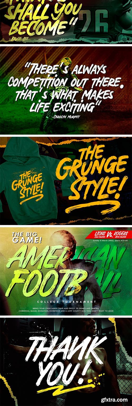 Broken Crush - Brush Font Broken Crush - Brush Font