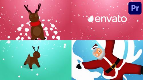 Videohive - Christmas Santa and Deers Logo Pack for Premiere Pro - 41972867 - 41972867
