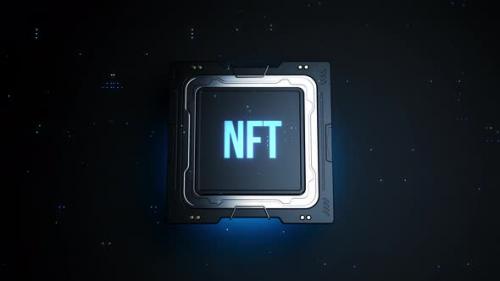 Videohive - high power cpu with a header on the lid of the NFT. - 42005063 - 42005063