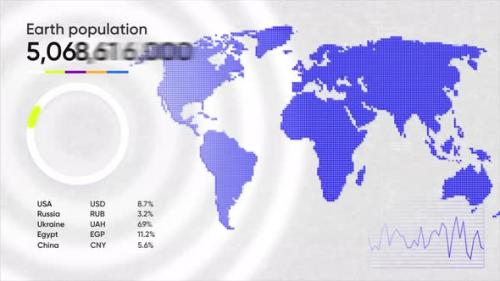 Videohive - Human Overpopulation Growth and Spread Over the World Map - 42005295 - 42005295