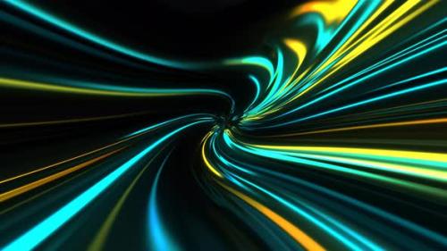 Videohive - Abstract Moving Glowing Speed Neon Lines Background Loop - 42006414 - 42006414
