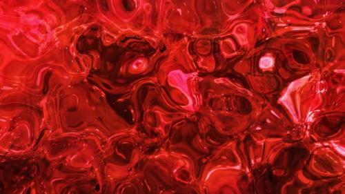 Videohive - Red Color Glossy Abstract Marble Liquid Motion Background - 42007708 - 42007708
