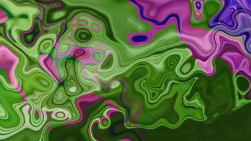 Videohive - Green Pink Smooth Abstract Background Liquid Animation - 42007709 - 42007709