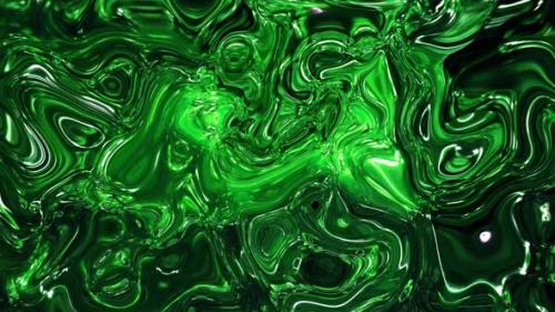 Videohive - Green Color Silky Liquid Motion Background - 42007713 - 42007713