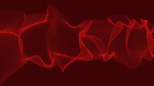 Videohive - Fluid Line Wave Motion Background Red Color - 42008068 - 42008068