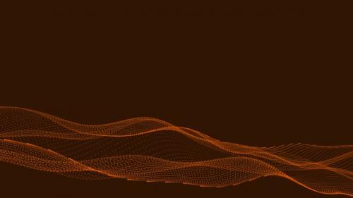 Videohive - Brown Color Background Dot Particle Line Wave - 42008069 - 42008069