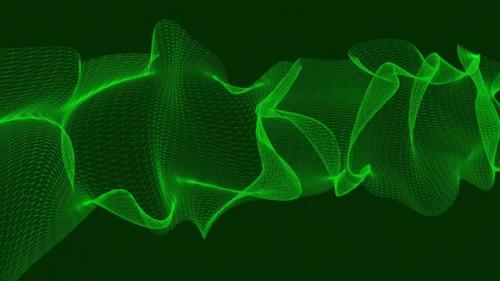 Videohive - Fluid Line Wave Motion Background Green Color - 42008075 - 42008075