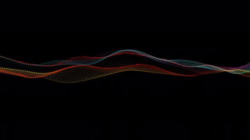 Videohive - Gradient Particle Line Wave Animation Black Background - 42008079 - 42008079