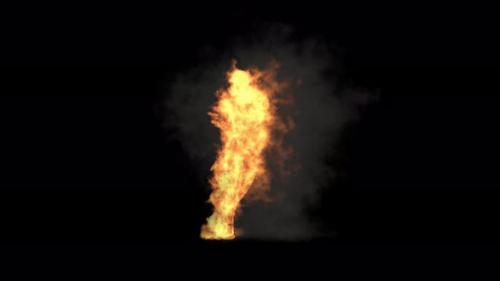 Videohive - 09 Character Fire Smoke Burning Dancing 4K - 42006839 - 42006839