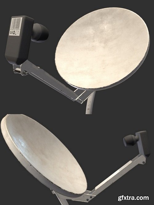 Small Satellite Dish 3D Model
