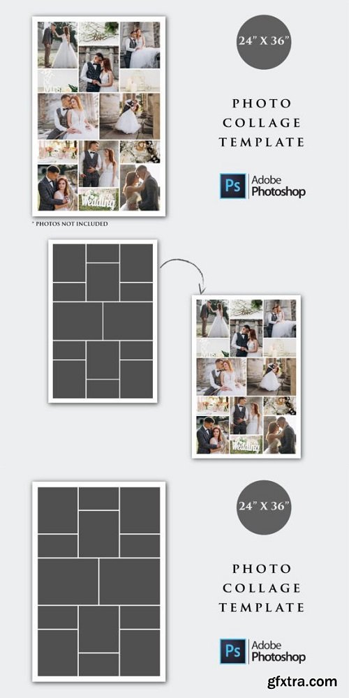 24x36 Photo Collage Template