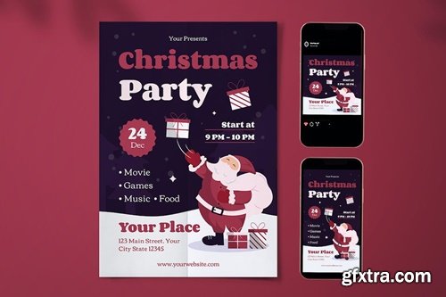 Christmas Party Flyer Set