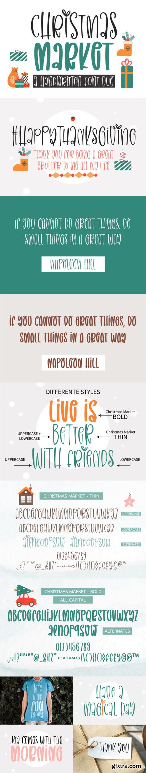 Christmas Market - Handwritten Font Duo