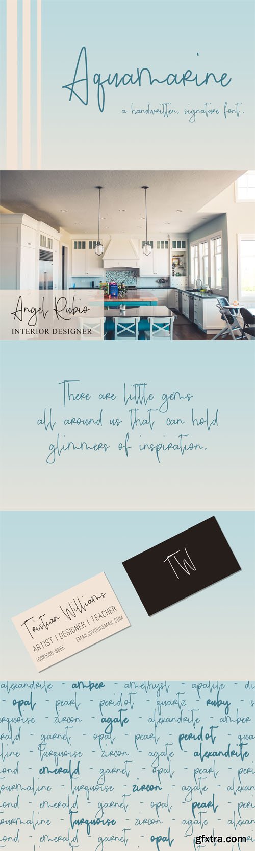 Aquamarine - Handwritten Signature Font