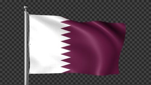 Videohive - Qatar Flag - 42057178 - 42057178