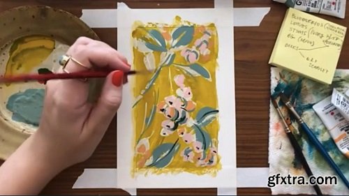 Live Encore: Paint Abstract Botanicals with Acrylic Gouache